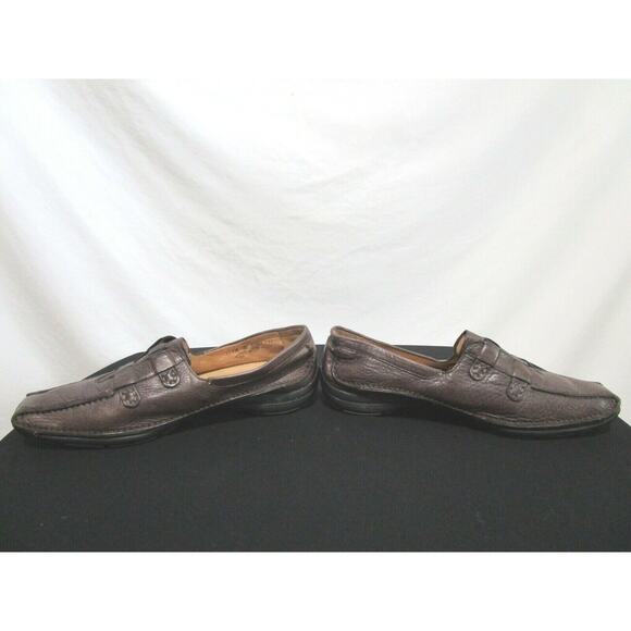 Gabor Brown Leather Square Toe Slip On Comfort Loafers Shoes Men Size 8 US - Picture 6 of 10